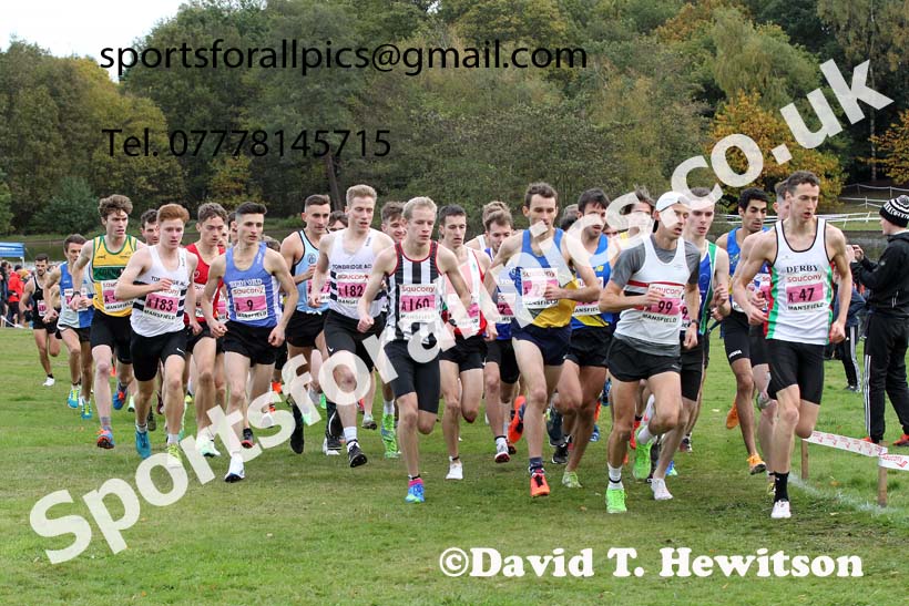 Senior mens 2021 National Cross Country Relays, Berry Hill Park, Mansfield. Photo: David T. Hewitson/Sports for All Pics